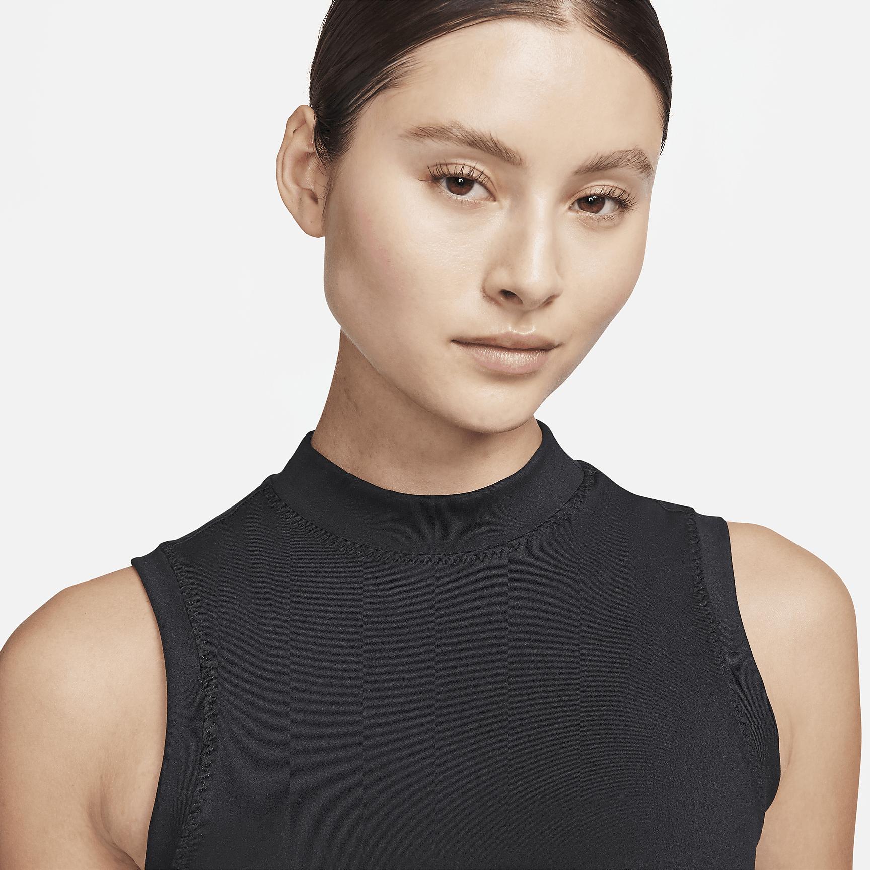 Nike Women's One Fitted Dri-FIT Mock-Neck Cropped Tank Top Product Image