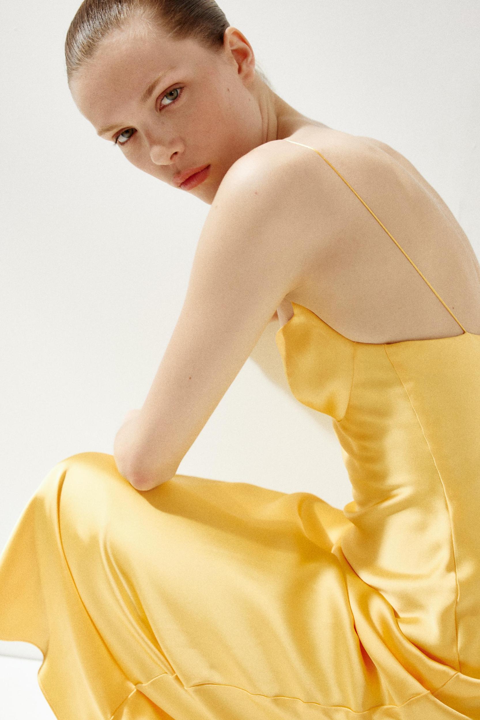 SATIN LONG DRESS Product Image