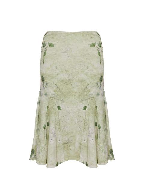 Lewish Low Rise Midi Skirt Green Floral Product Image
