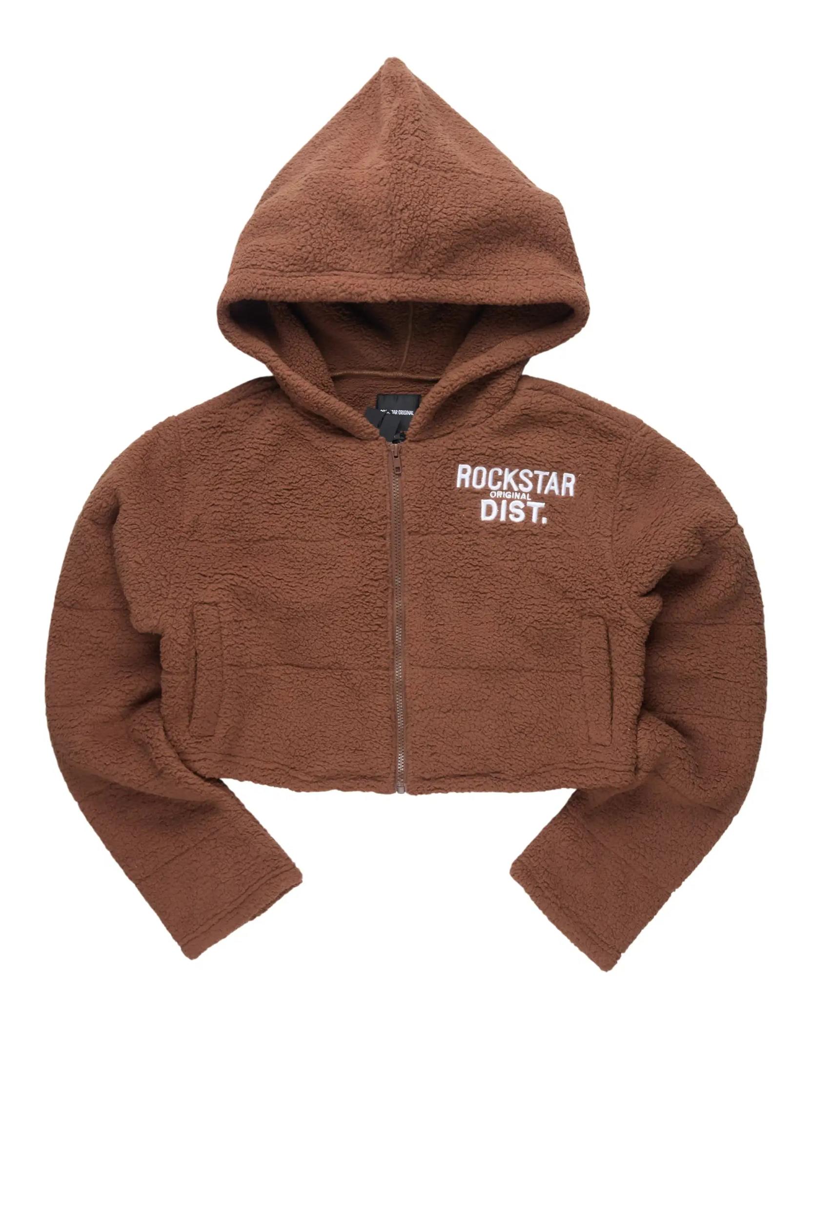 Kimani Mocha Sherpa Mini Skirt Female Product Image