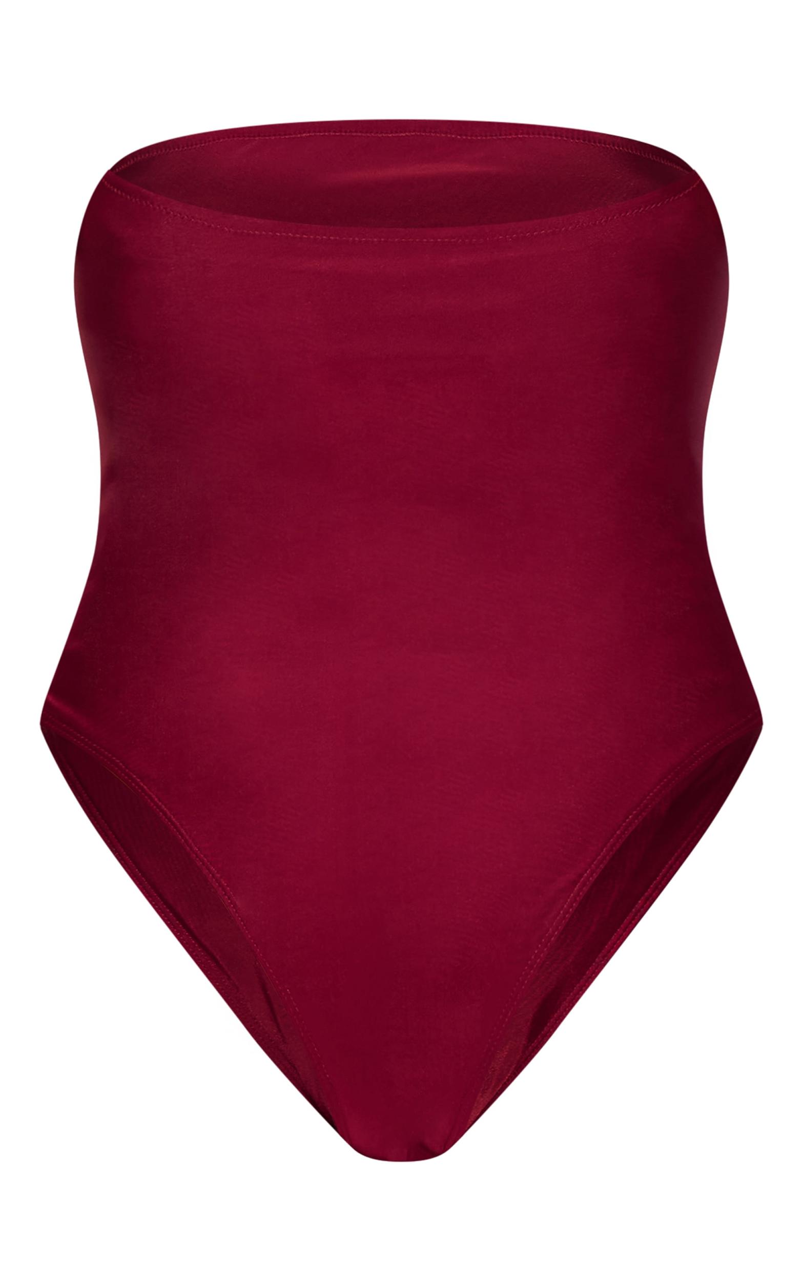 Plus Berry Strapless Swimsuit Product Image