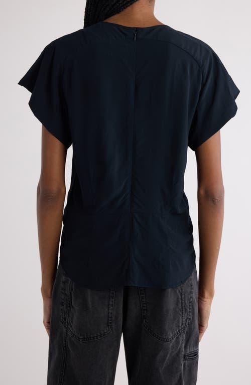 ISABEL MARANT Tullya Viscose Ruched Detail T-shirt In Black Product Image
