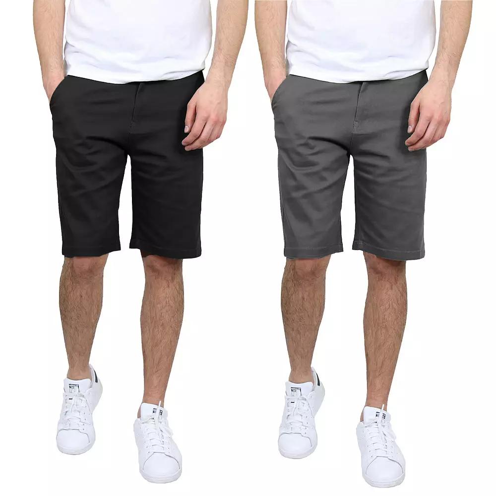 Men's Galaxy 10.5" 5-Pocket Flat-Front Slim-Fit Stretch Chino Shorts 2-Pack,  Product Image