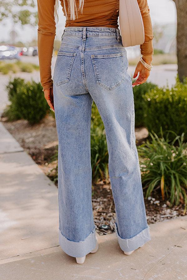 The Carter High Waist Wide Leg Jean in Medium Wash Product Image