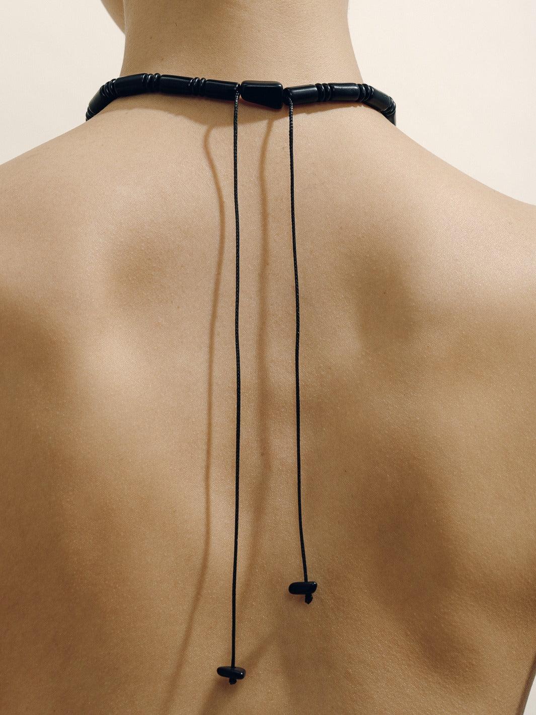 The Pendant Necklace in Black Product Image