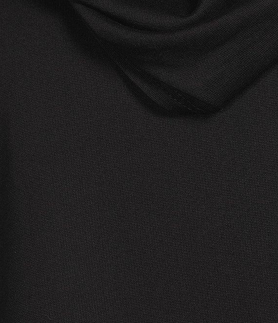 Bryn Walker Plus Size Pita Modal Ponte Cowl Neck Long Sleeve Asymmetrical Front Peak Tunic Product Image