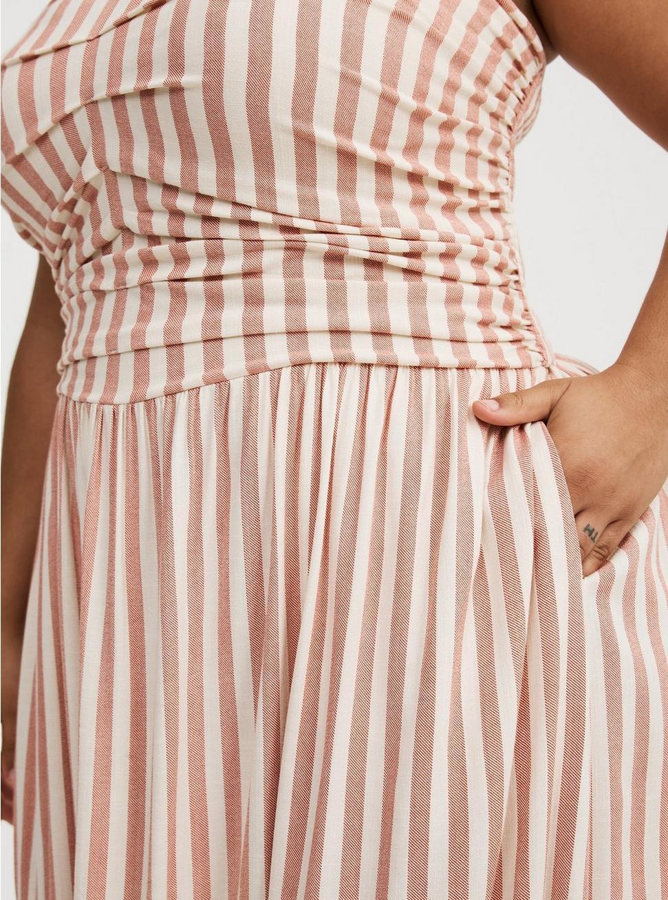 Shirred Tea Length Dress Product Image