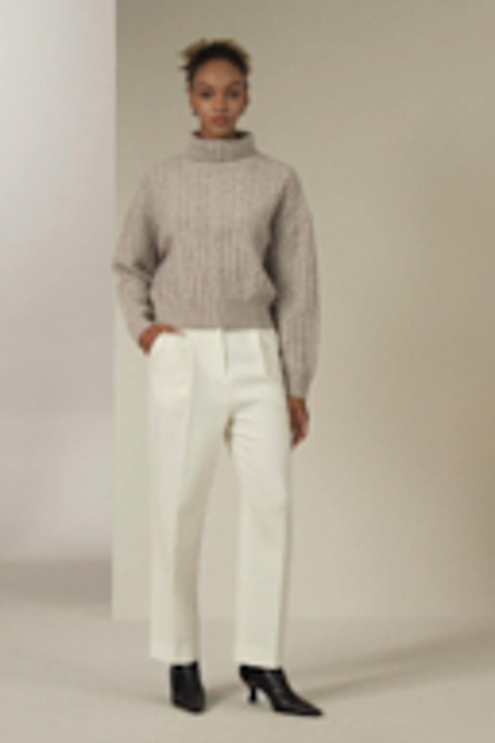 Cashmere Cable Knit Jumper Sweater Product Image