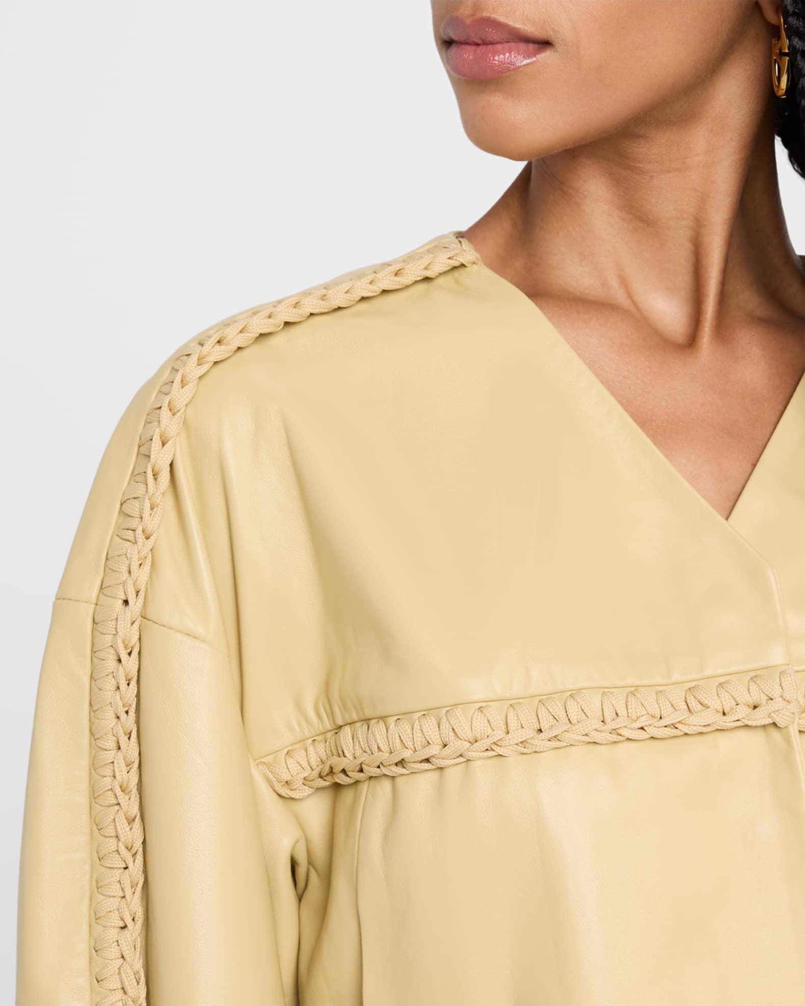 Lonis Crop Leather Jacket Product Image