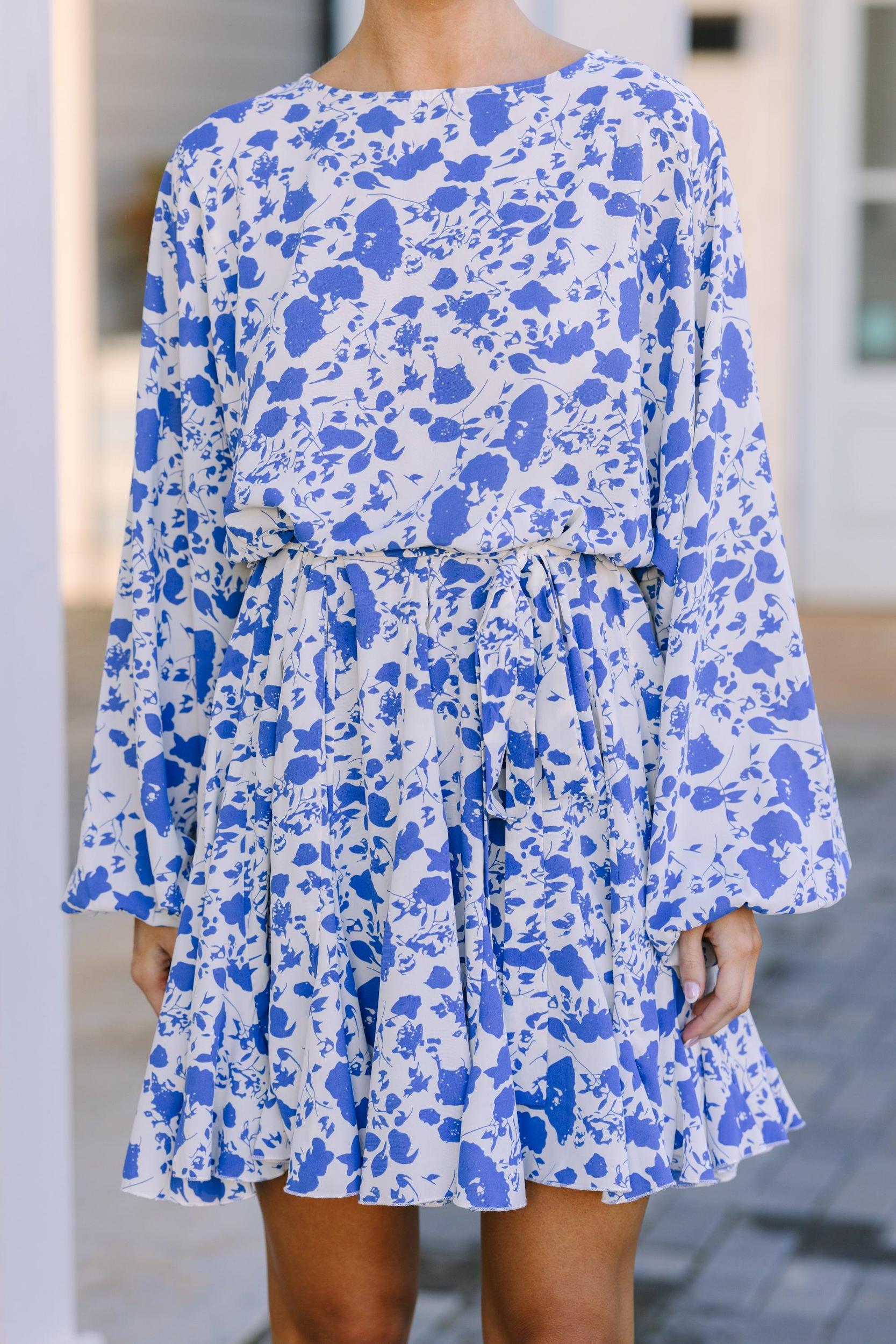 Stay Close Blue Floral Dress Female Product Image