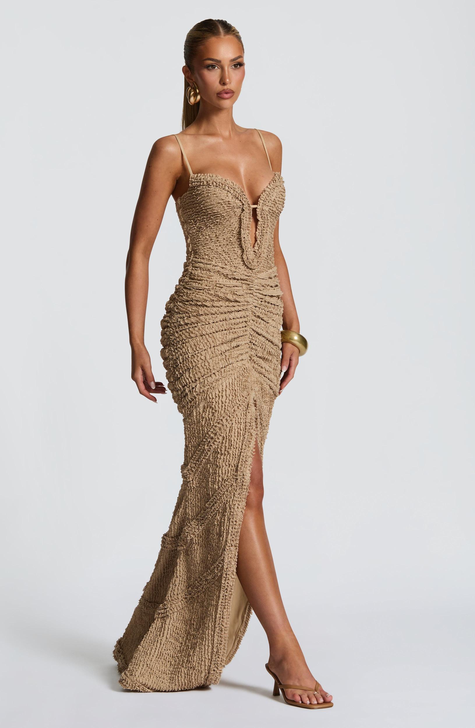 Lysandra Maxi Dress - Beige Product Image