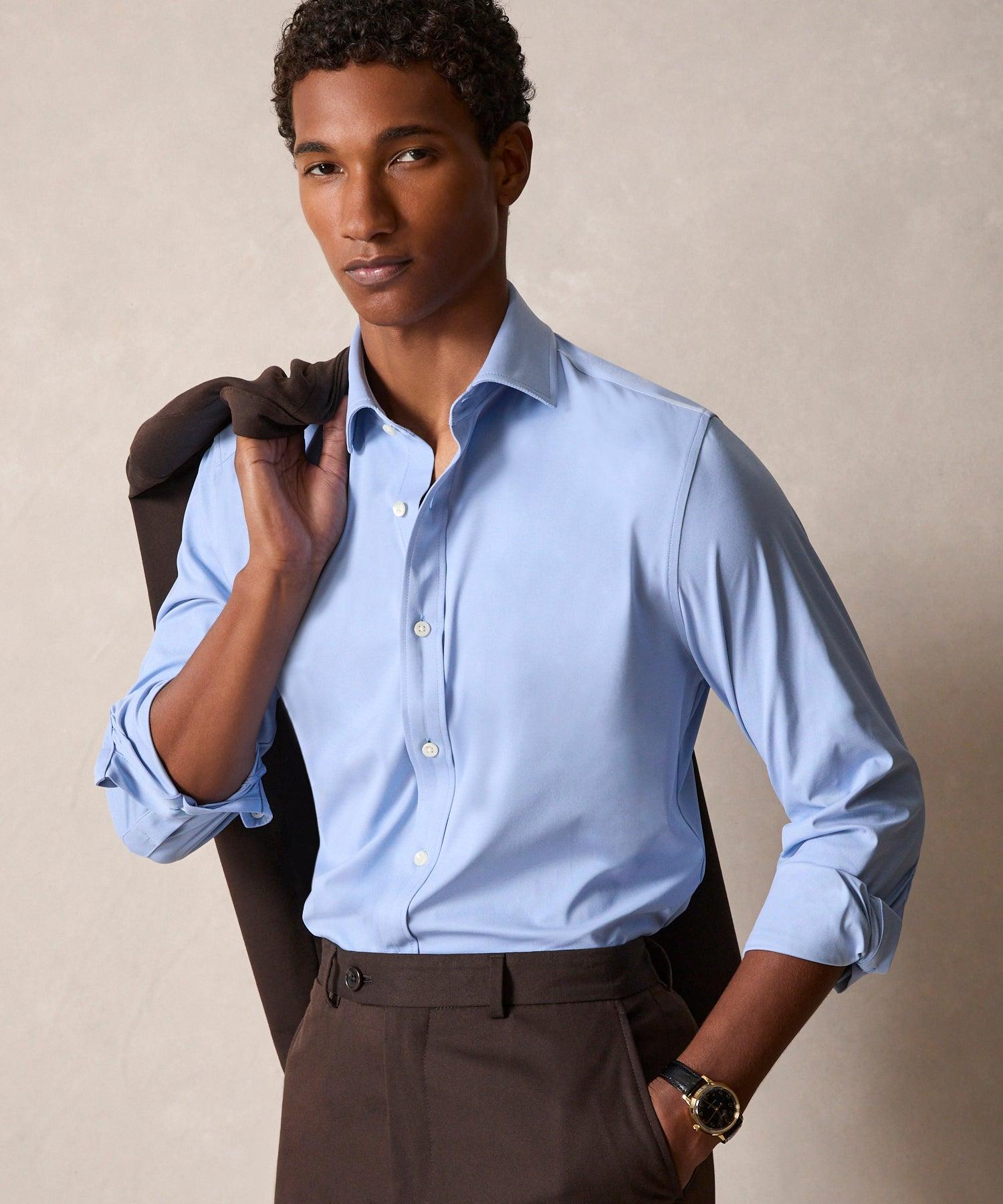 Italian Stretch Knit Dress Shirt Product Image