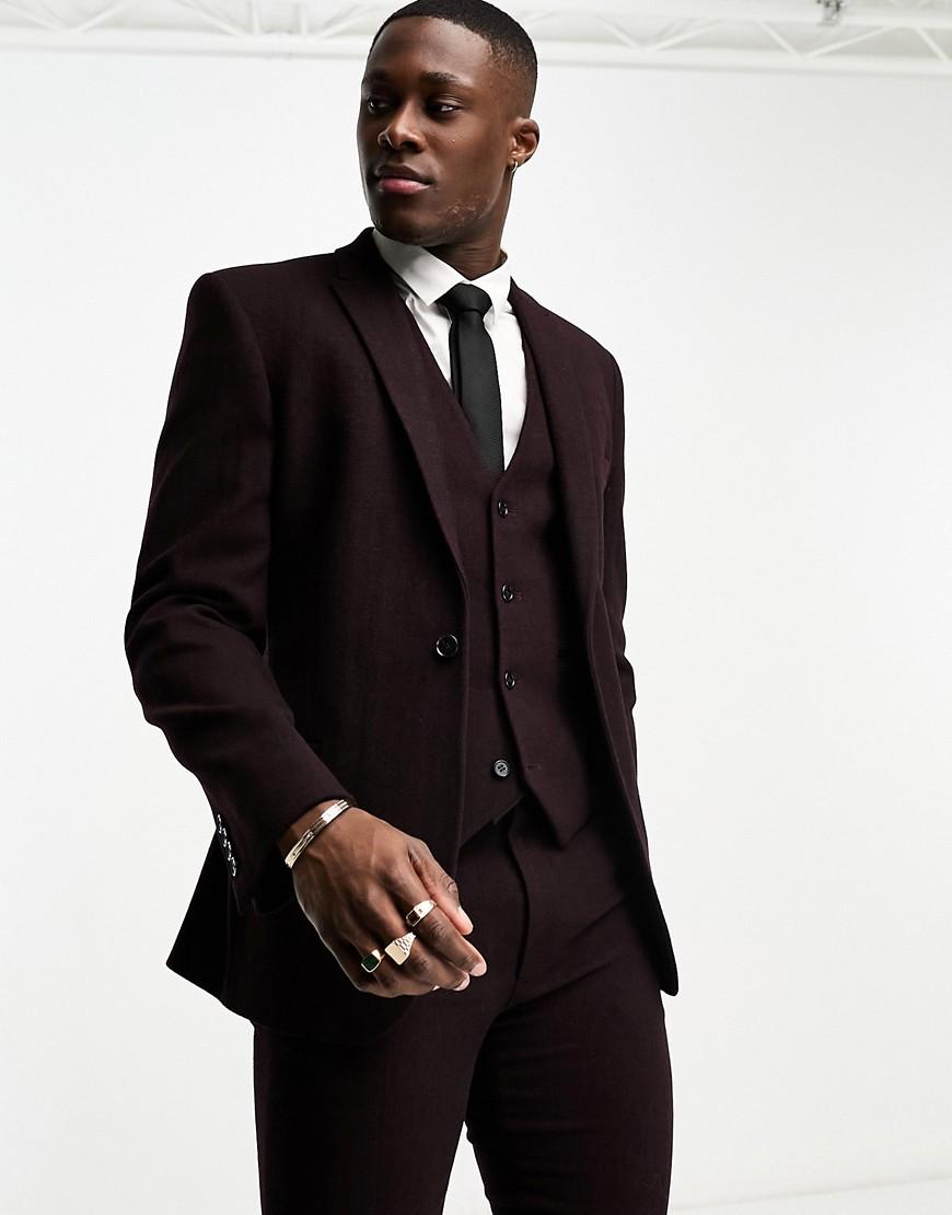 ASOS DESIGN skinny wool mix suit jacket Product Image