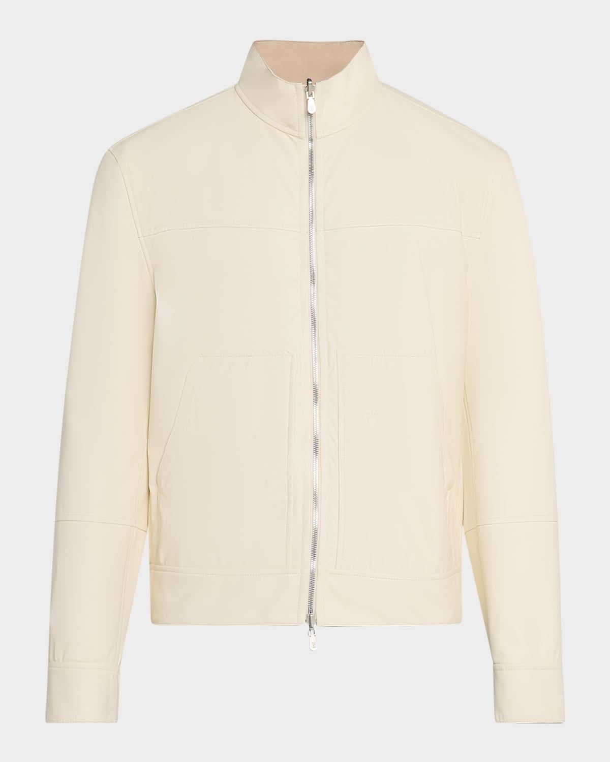 Men's Two-Tone Reversible Leather Jacket Product Image