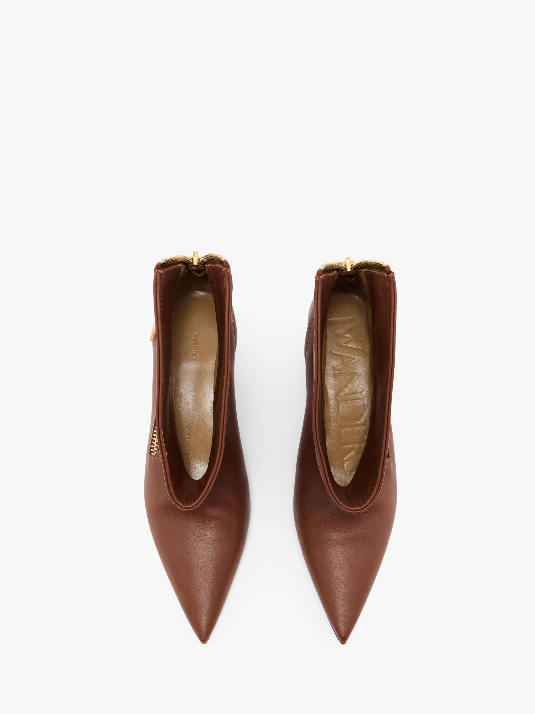 BIKER KITTEN HEEL - LEATHER ANKLE BOOT Product Image