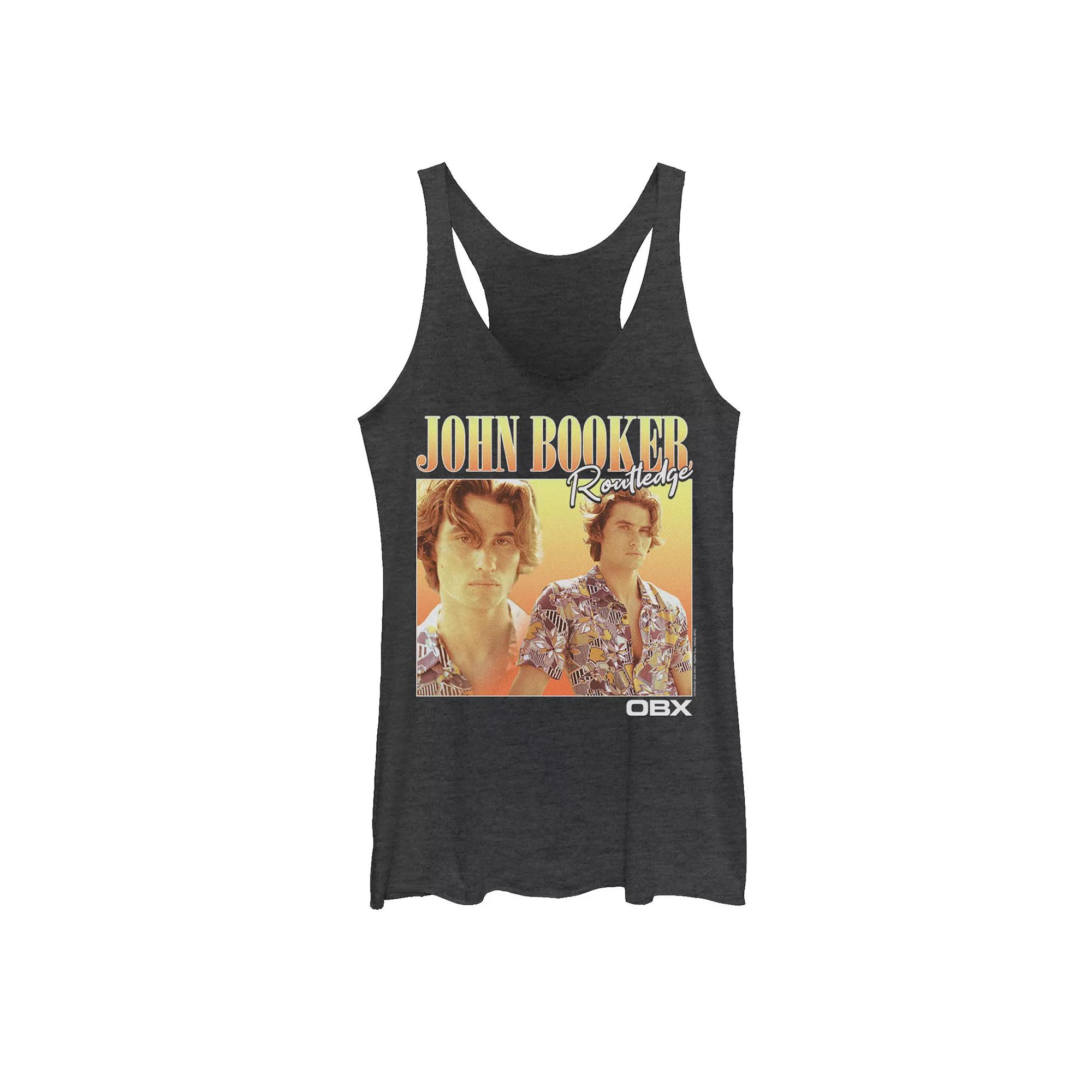 Juniors' Outer Banks John Booker Routledge Portrait Graphic Tank Top, Girl's, Size: XS, Black Grey Product Image
