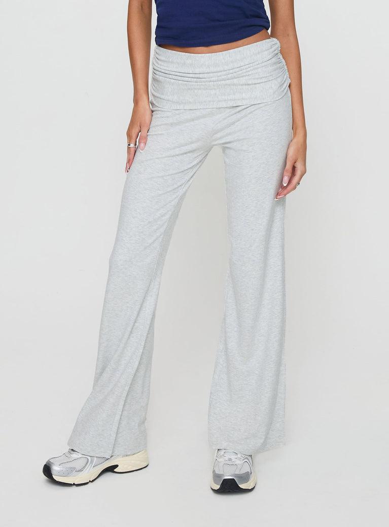 Aire Ruched Pants Grey Product Image
