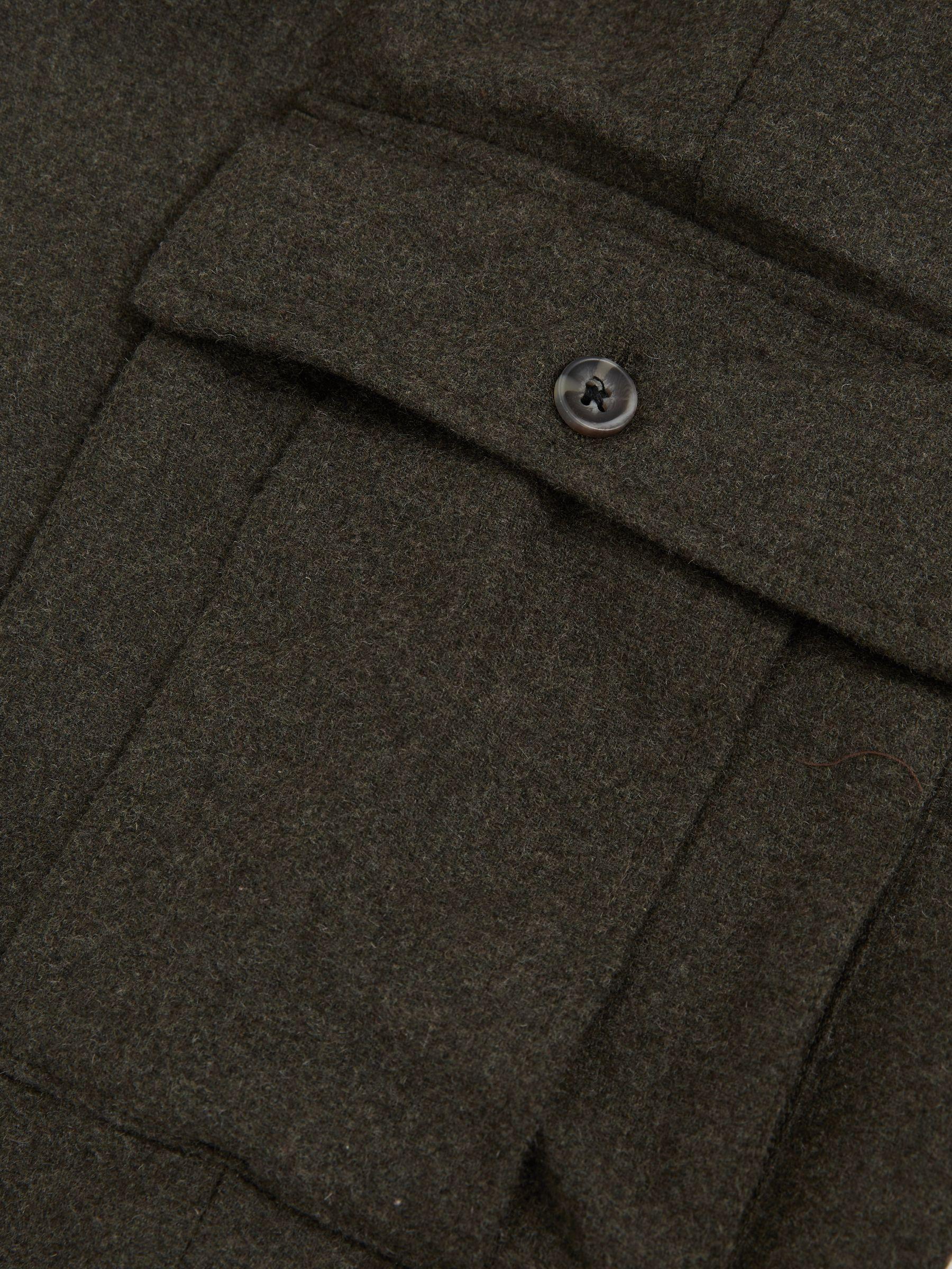 Wool-Blend Cargo Suit Trousers in Forest Green Product Image