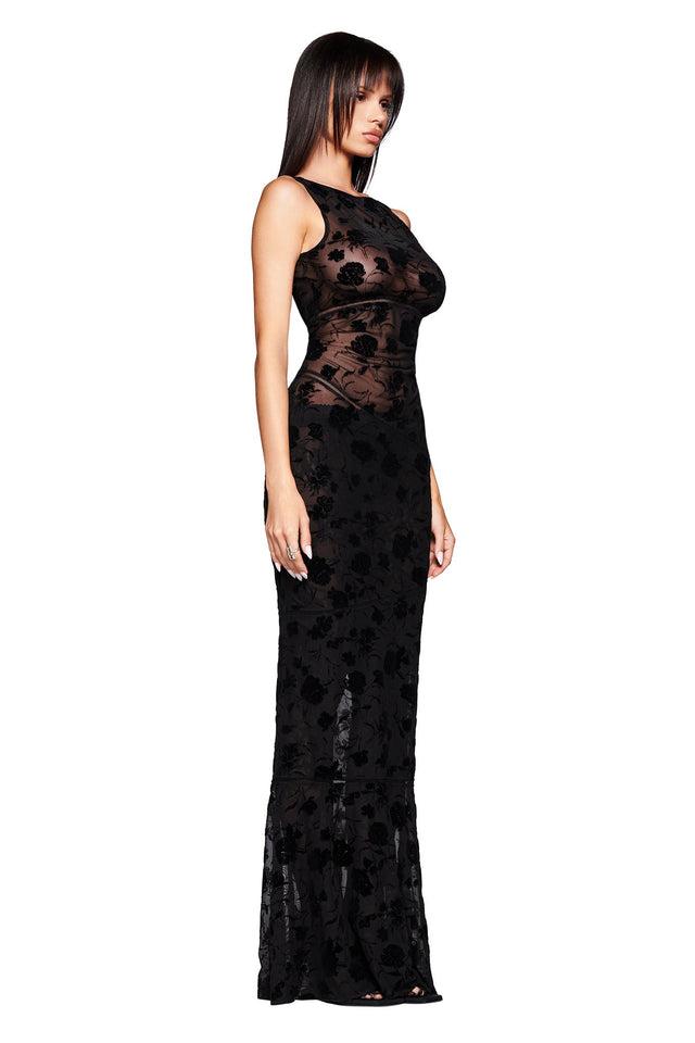 VENETIA MAXI DRESS - BLACK Product Image