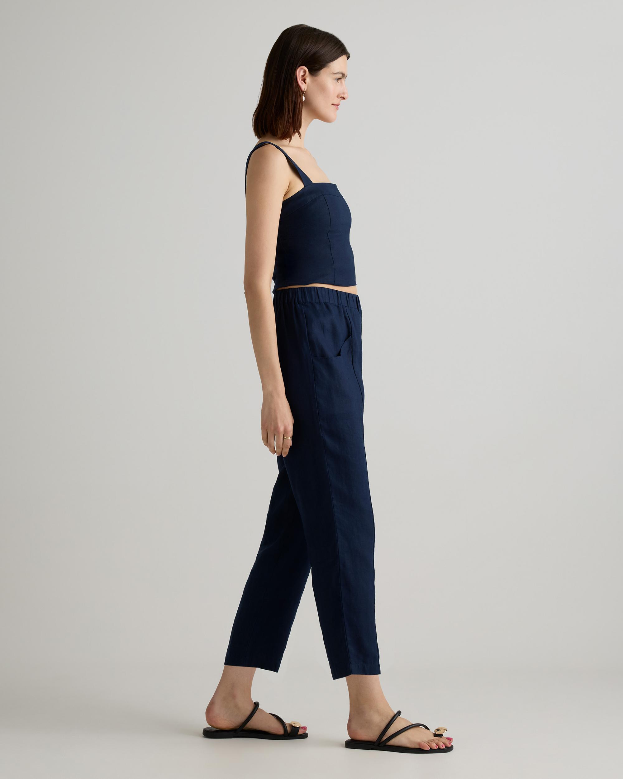 Quince | Women's 100% European Linen Tapered Ankle Pants Product Image