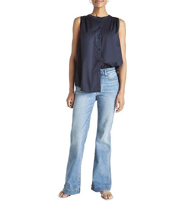 Splendid Warren Crew Neck Sleeveless Button Front Tank Top Product Image