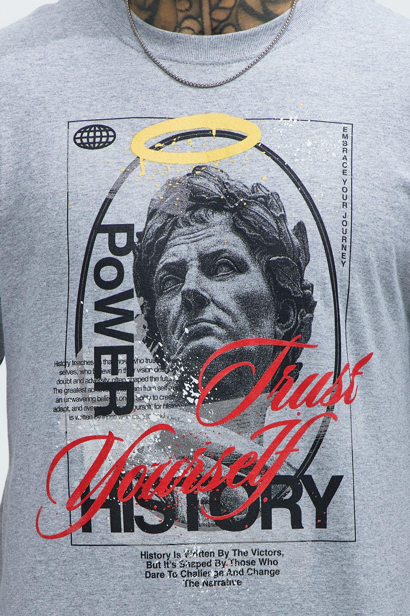 Power Of History Short Sleeve Tee - Grey Product Image