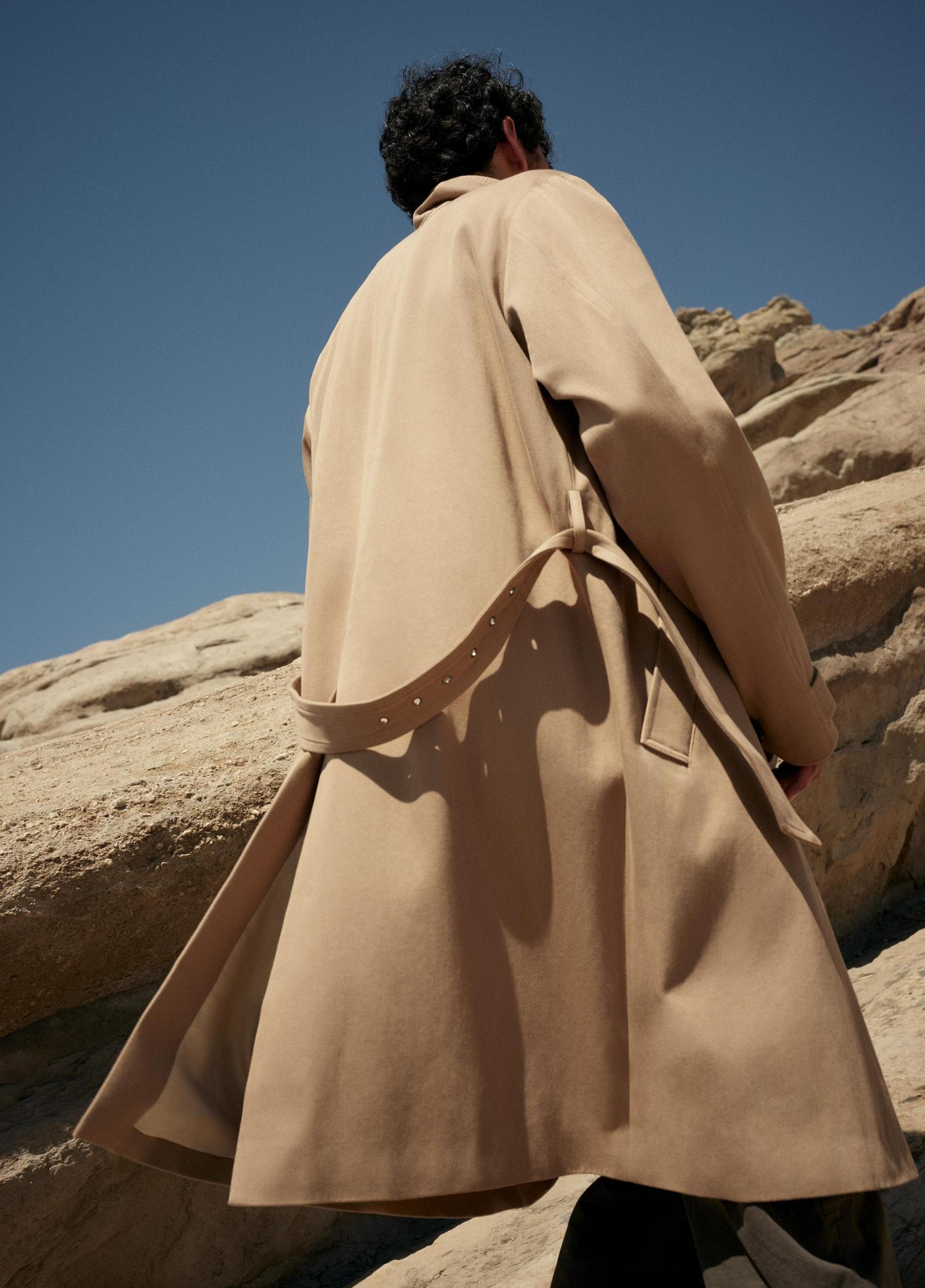 Italian Cotton Double-Breasted Trench Coat Product Image