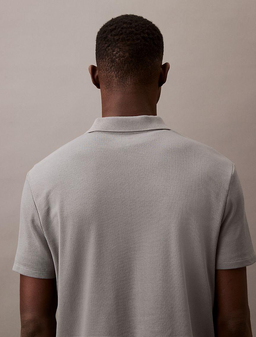 Stretch Fine Rib Polo Shirt Product Image