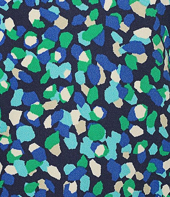 Jones New York Moss Crepe Keyhole Crew Neck Cap Sleeve Top Product Image