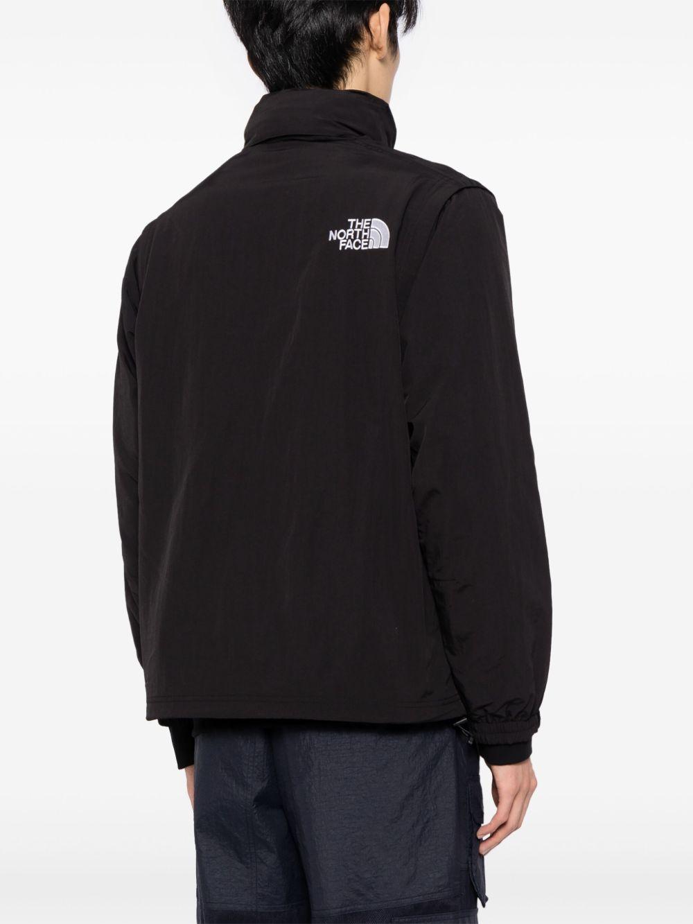 logo-embroidered zip-up military jacket Product Image