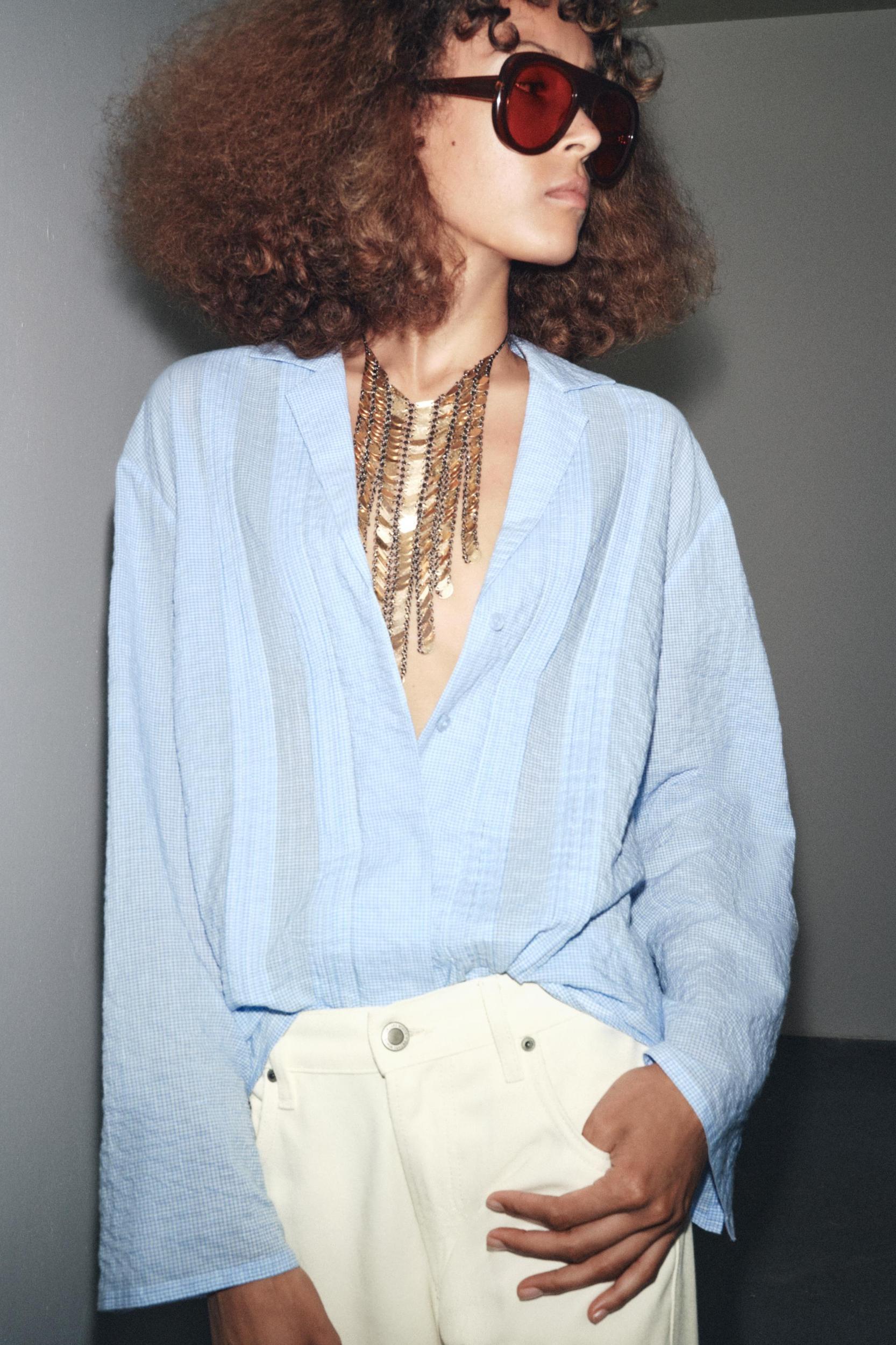 ZW COLLECTION TEXTURED OVERSIZED SHIRT Product Image