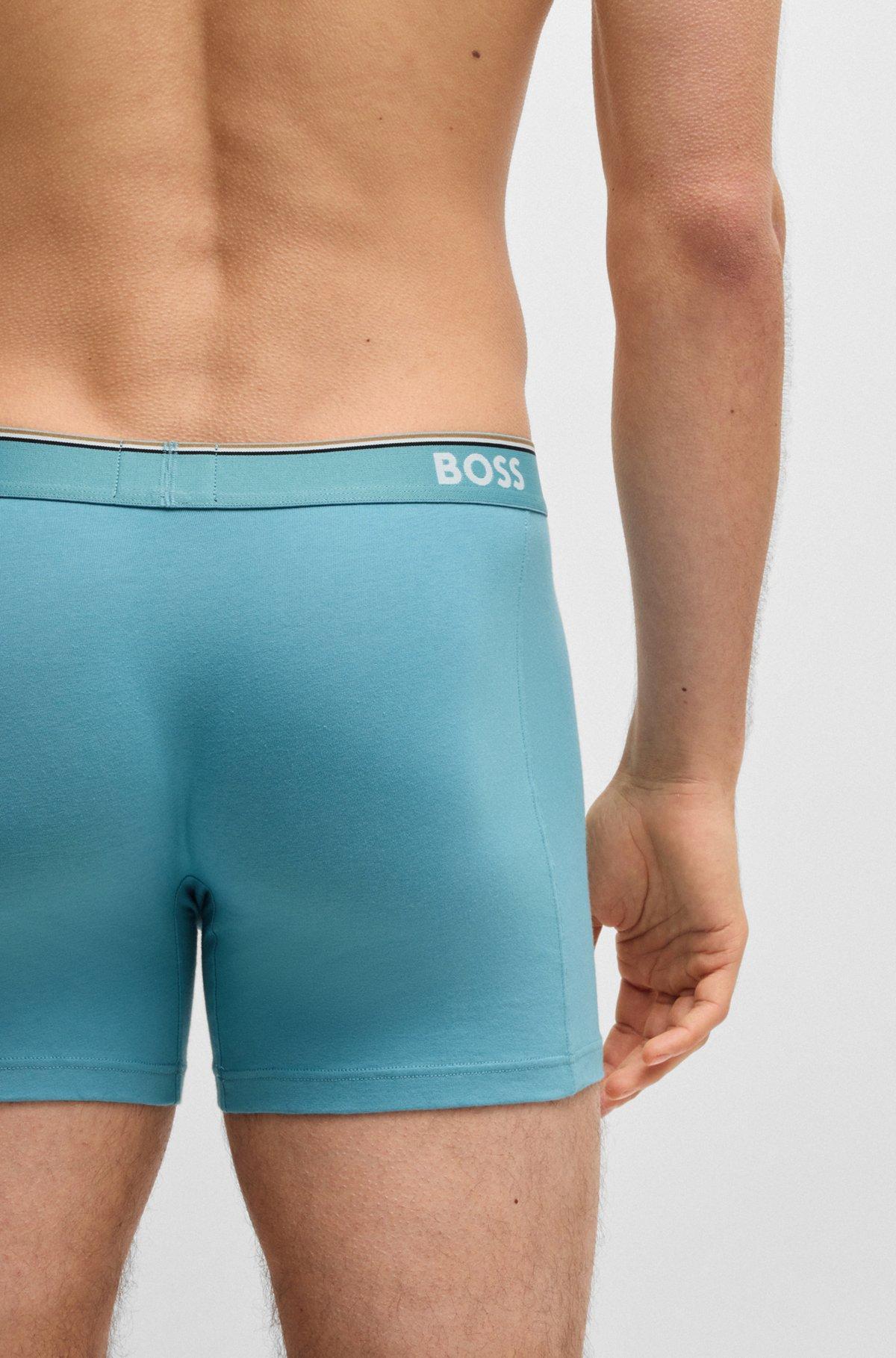 BOSS - Three-pack of stretch cotton boxer briefs - Patterned Product Image