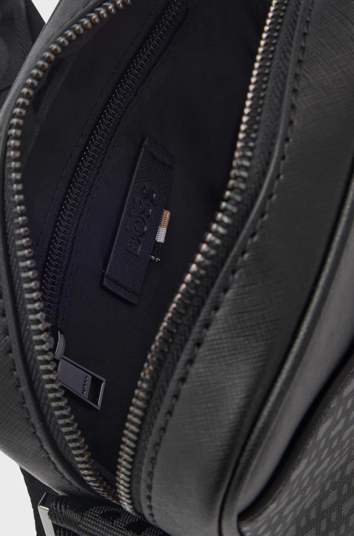 Boss Reporter Bag with Monogram-Patterned Front Pockert Product Image