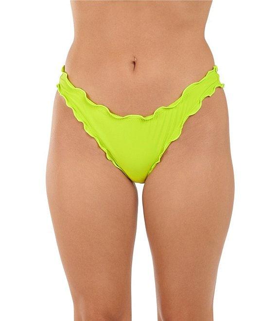 Citrus Solid V-Waist Merrow Trim Hipster Swim Bottom Product Image