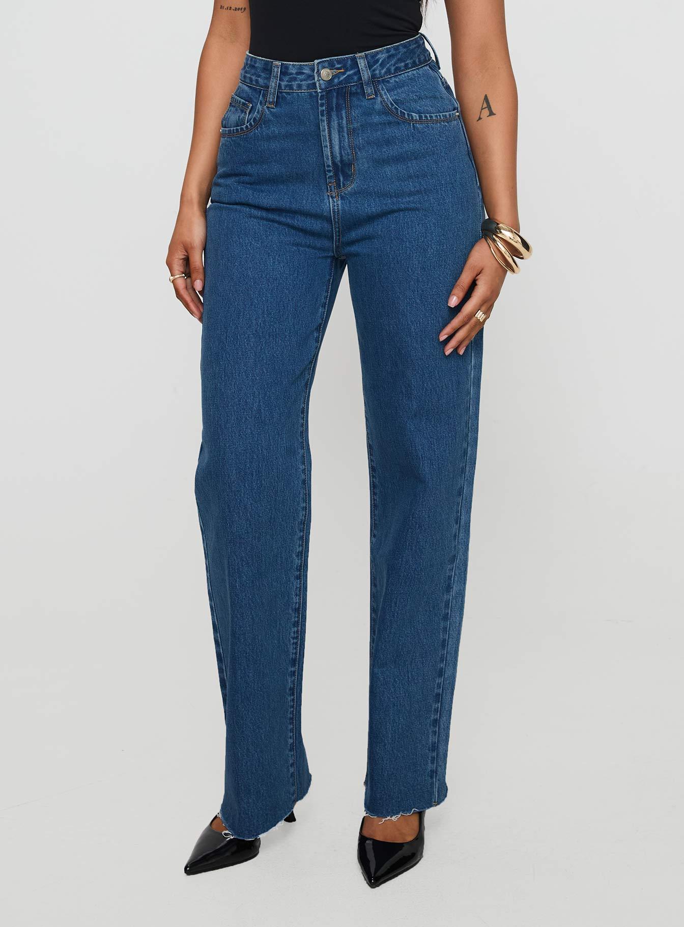 Kalinda Denim Jeans Mid Blue Product Image