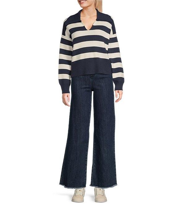 Copper Key Point Collar Striped Sweater Product Image