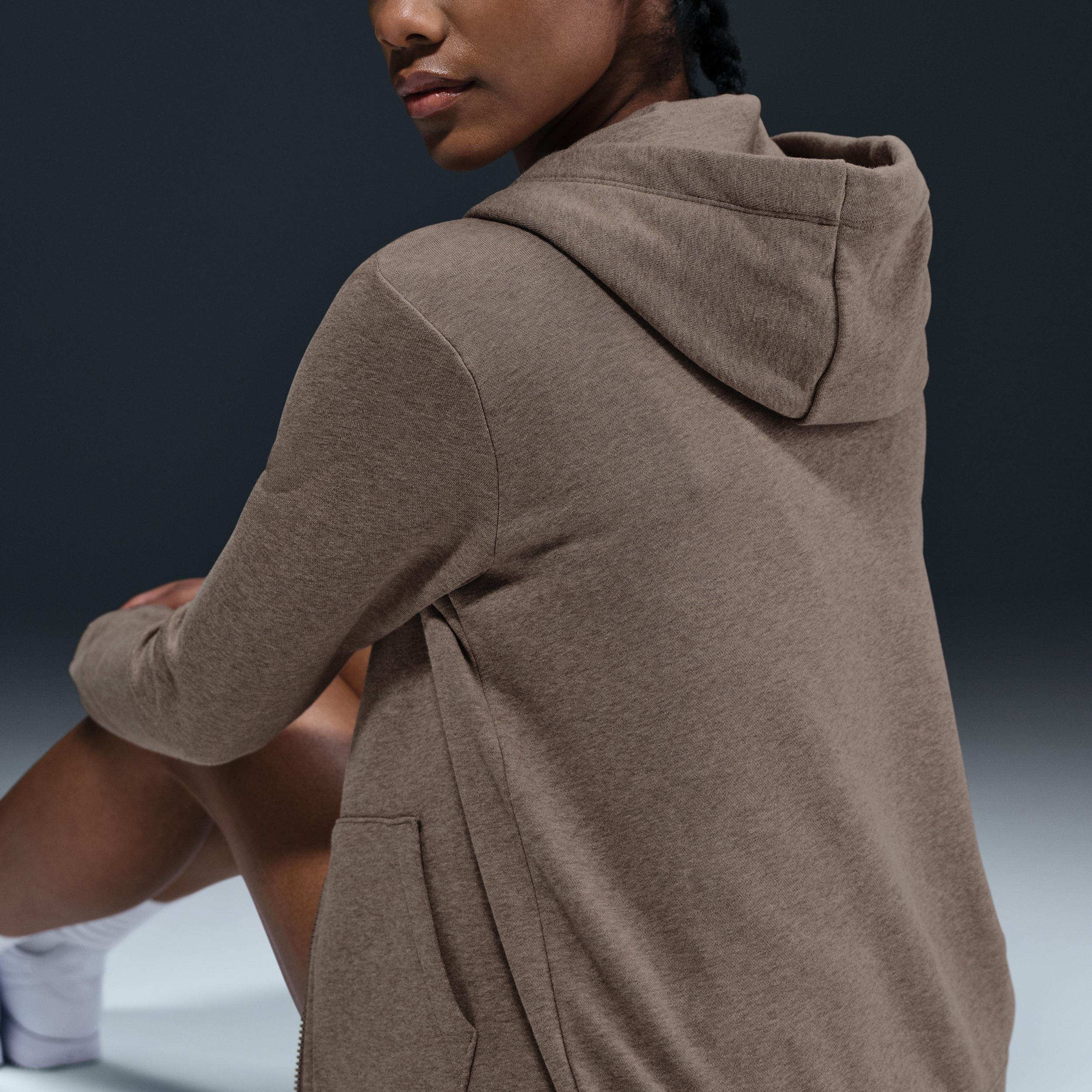 Womens Nike Sportswear Club Fleece Full-Zip Hoodie | DQ5471-214 Product Image