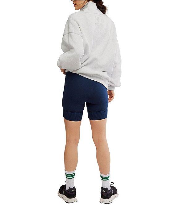 FP Movement Victory Funnel Neck Long Sleeve Oversized Sweatshirt and Biker Short Set Product Image