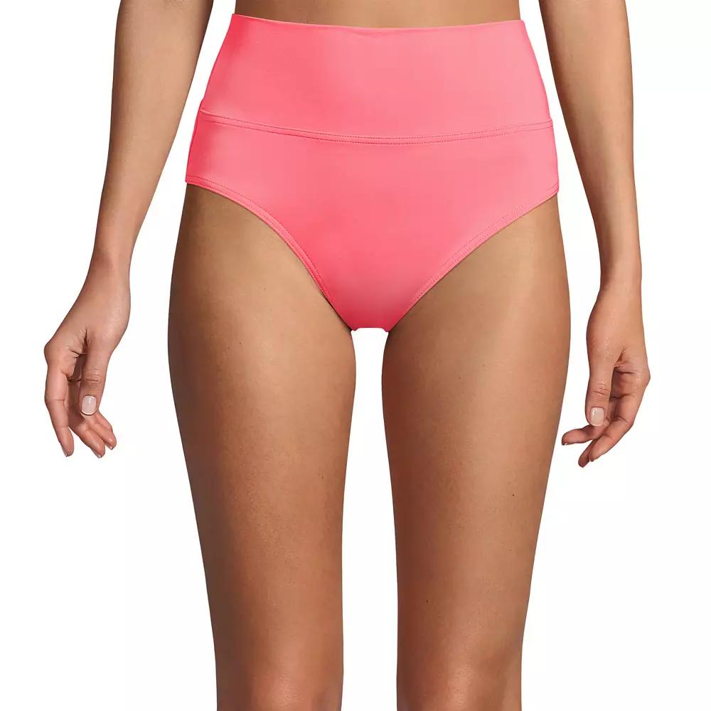 Women's Lands' End Chlorine Resistant Fold Over High Waisted Bikini Bottoms,  Product Image