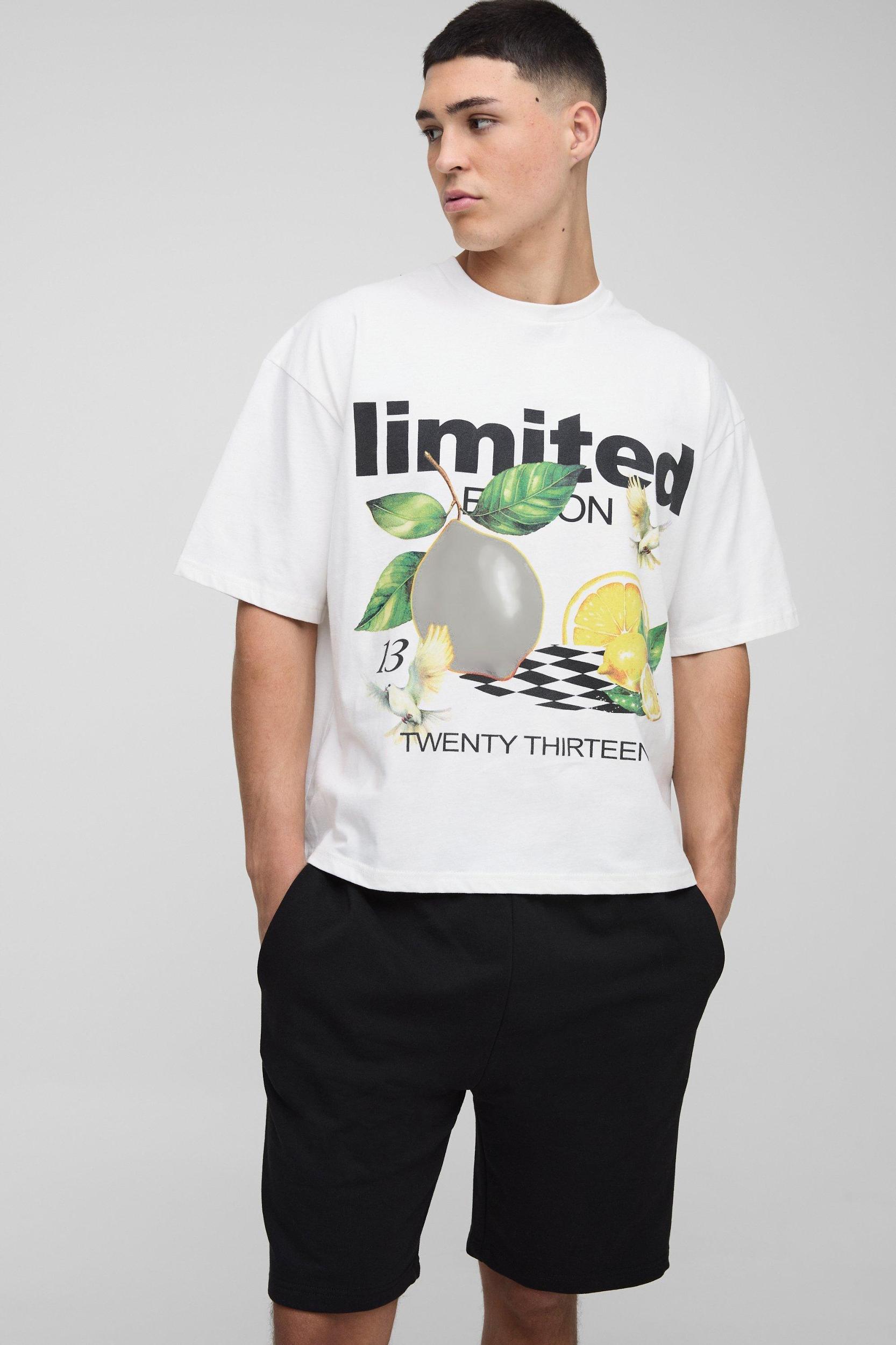 Limited Edition Boxy T-shirt and Short set | boohooMAN USA Product Image