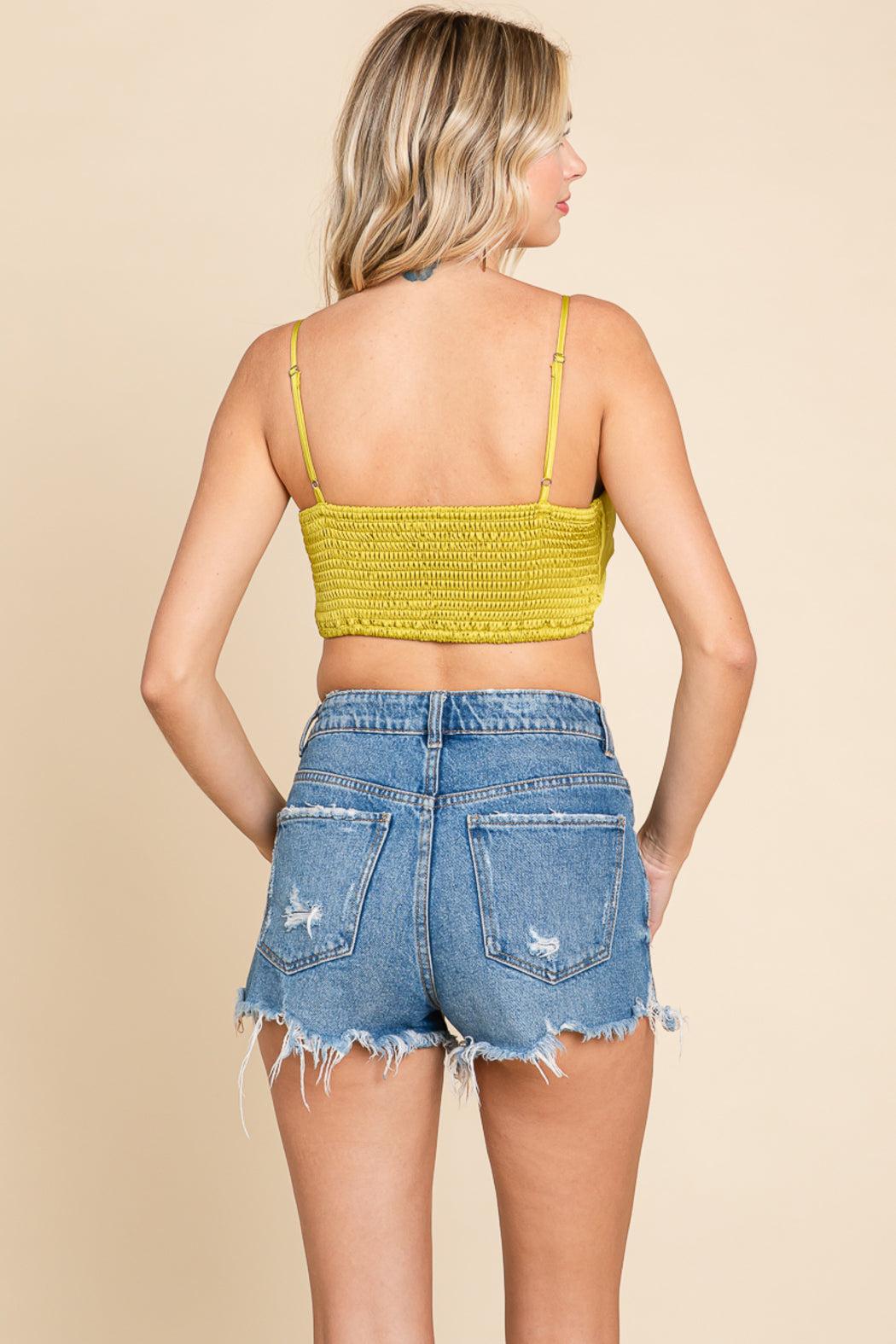 Satin Cowl Neck Cropped Strappy Cami Tube Top Product Image