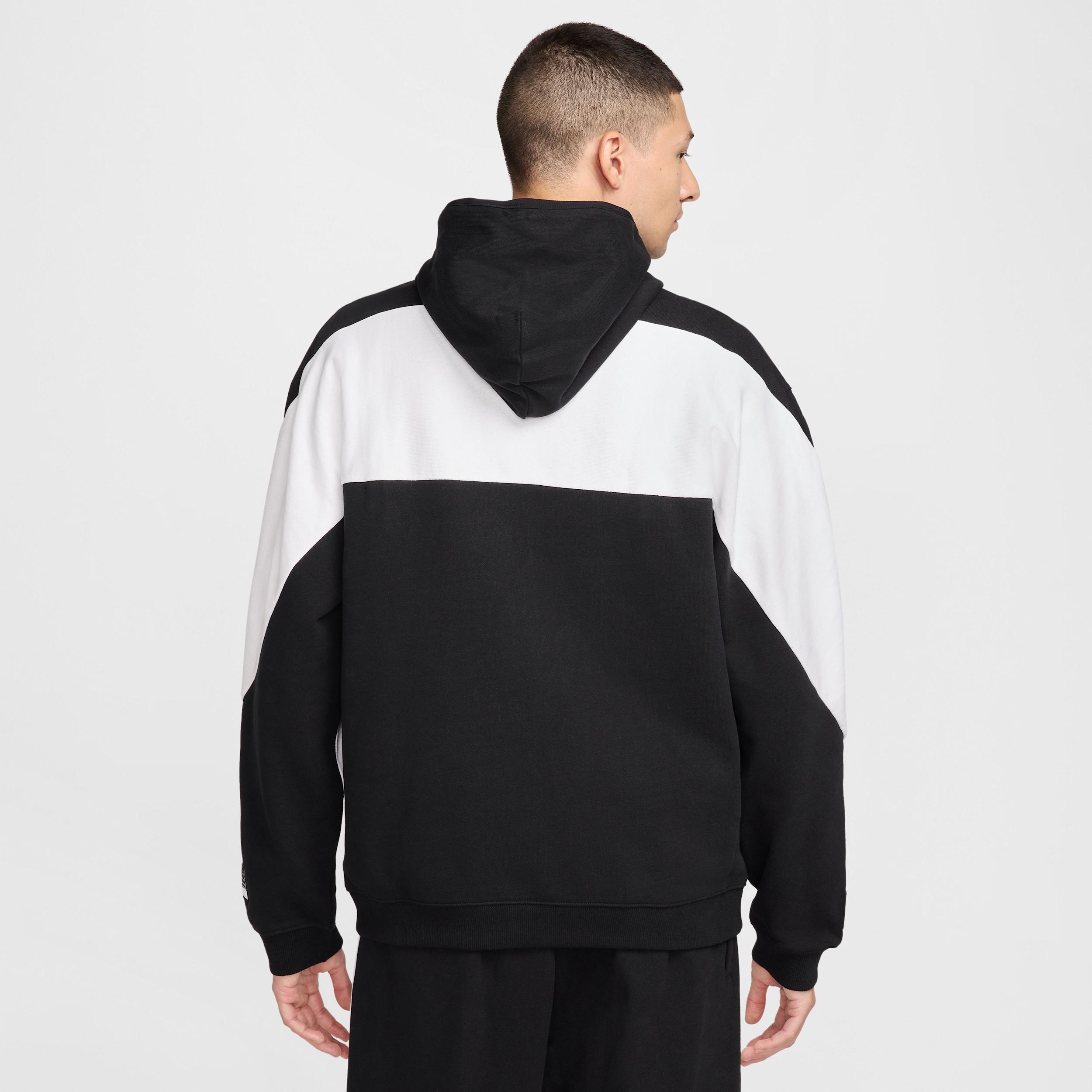 Nike Mens Nike Air Fleece Pullover Hoodie BFT - Mens Black/White/White Product Image