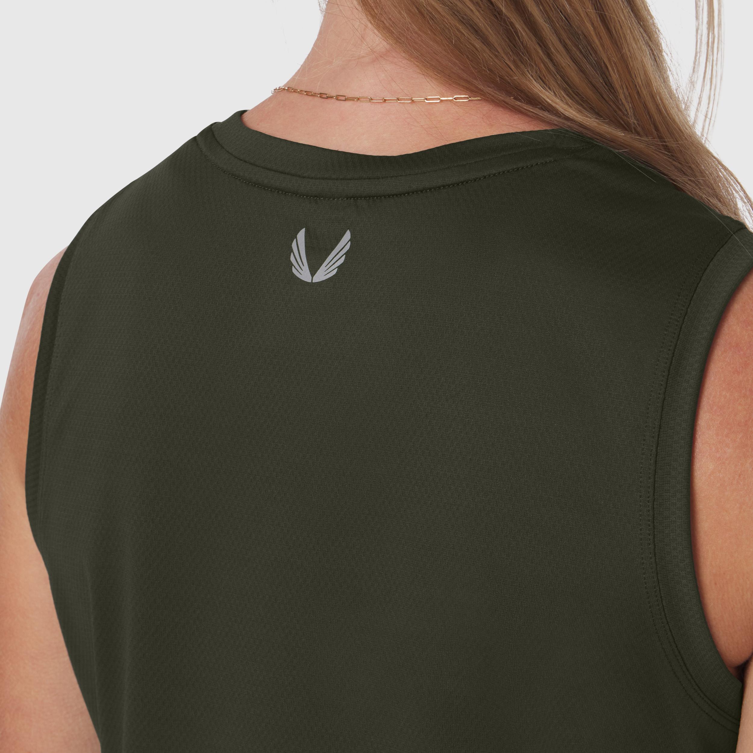 W020. AeroSilver® Tank Top - Olive "RP" Product Image