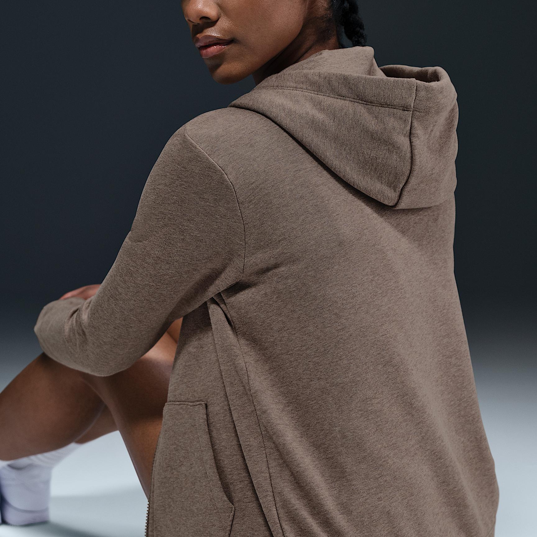 Womens Nike Sportswear Club Fleece Full-Zip Hoodie | DQ5471-214 Product Image