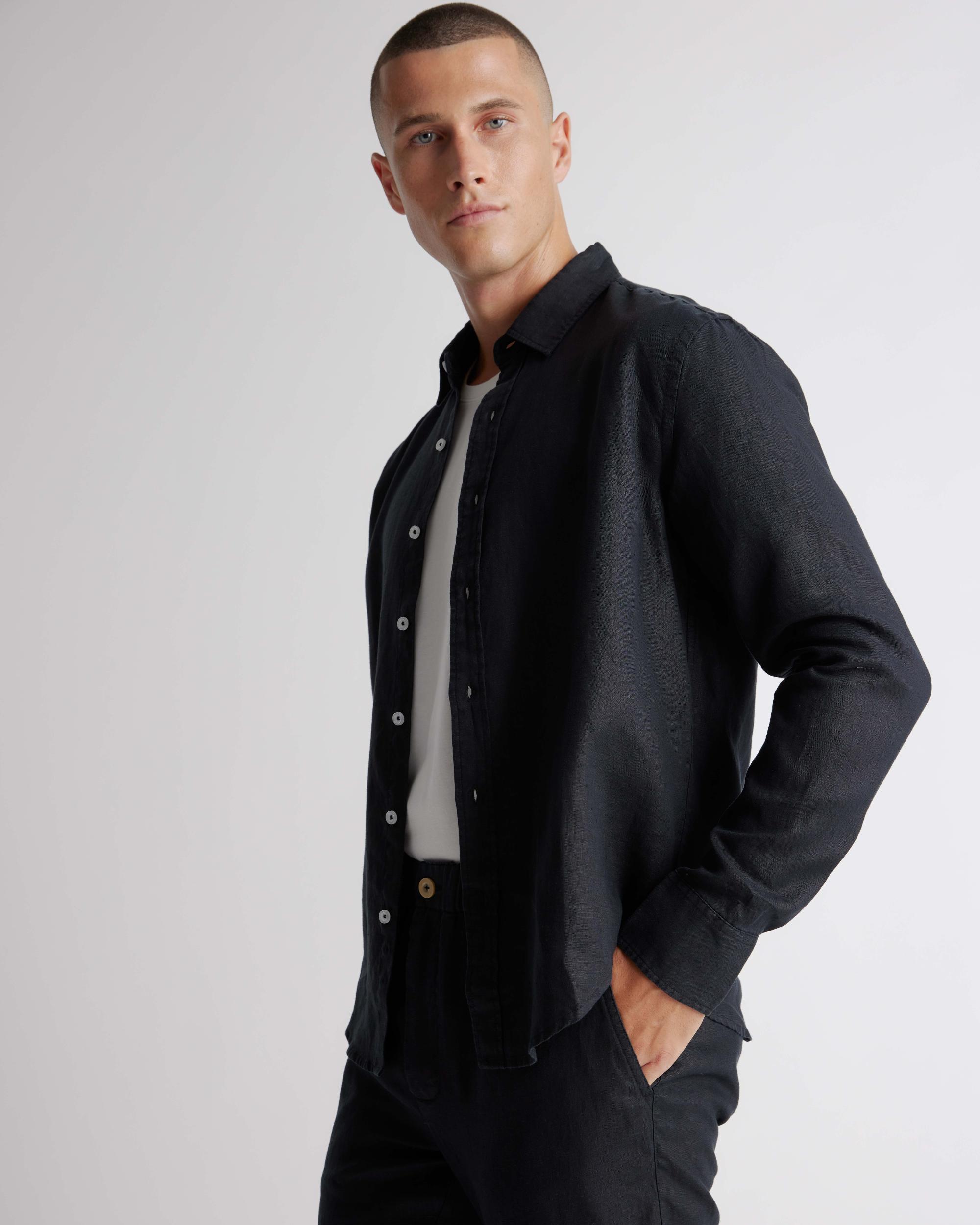 Quince | Men's 100% European Linen Relaxed Long Sleeve Shirt Size XL Product Image