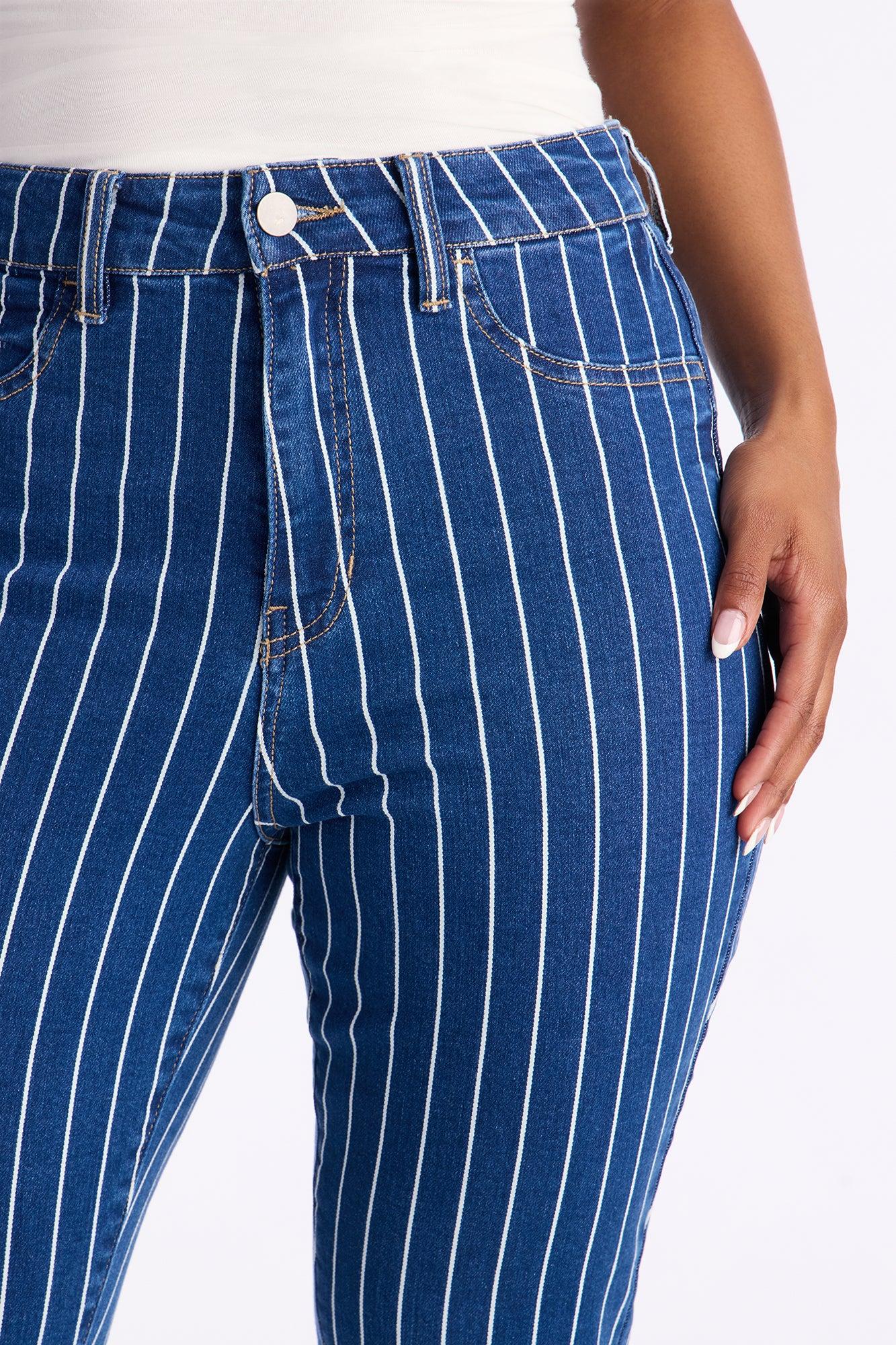 Crossed The Line Skinny Capri Jeans - Dark Wash Female Product Image