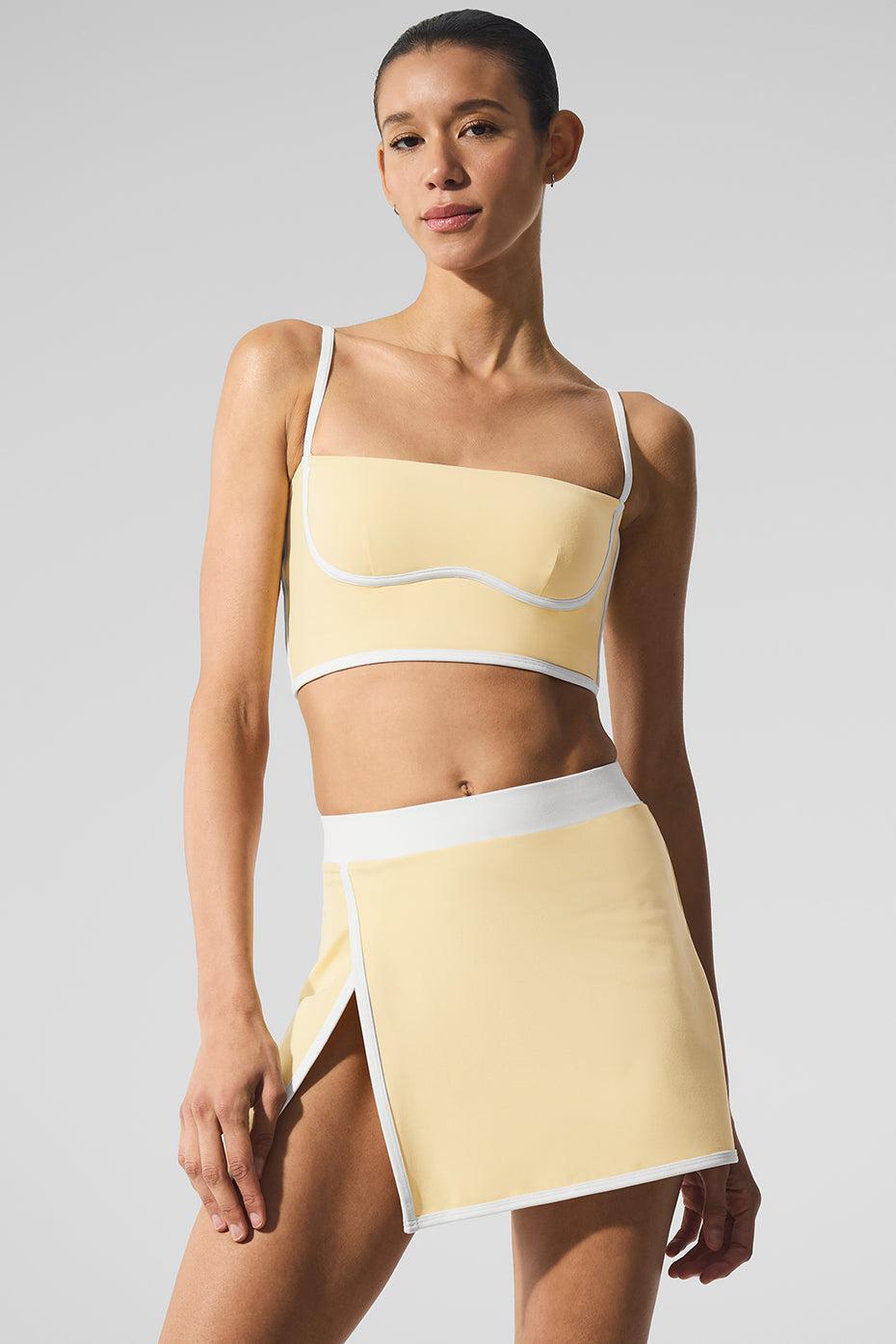 Airbrush Streamlined Bra Tank - Warm Butter/White Product Image