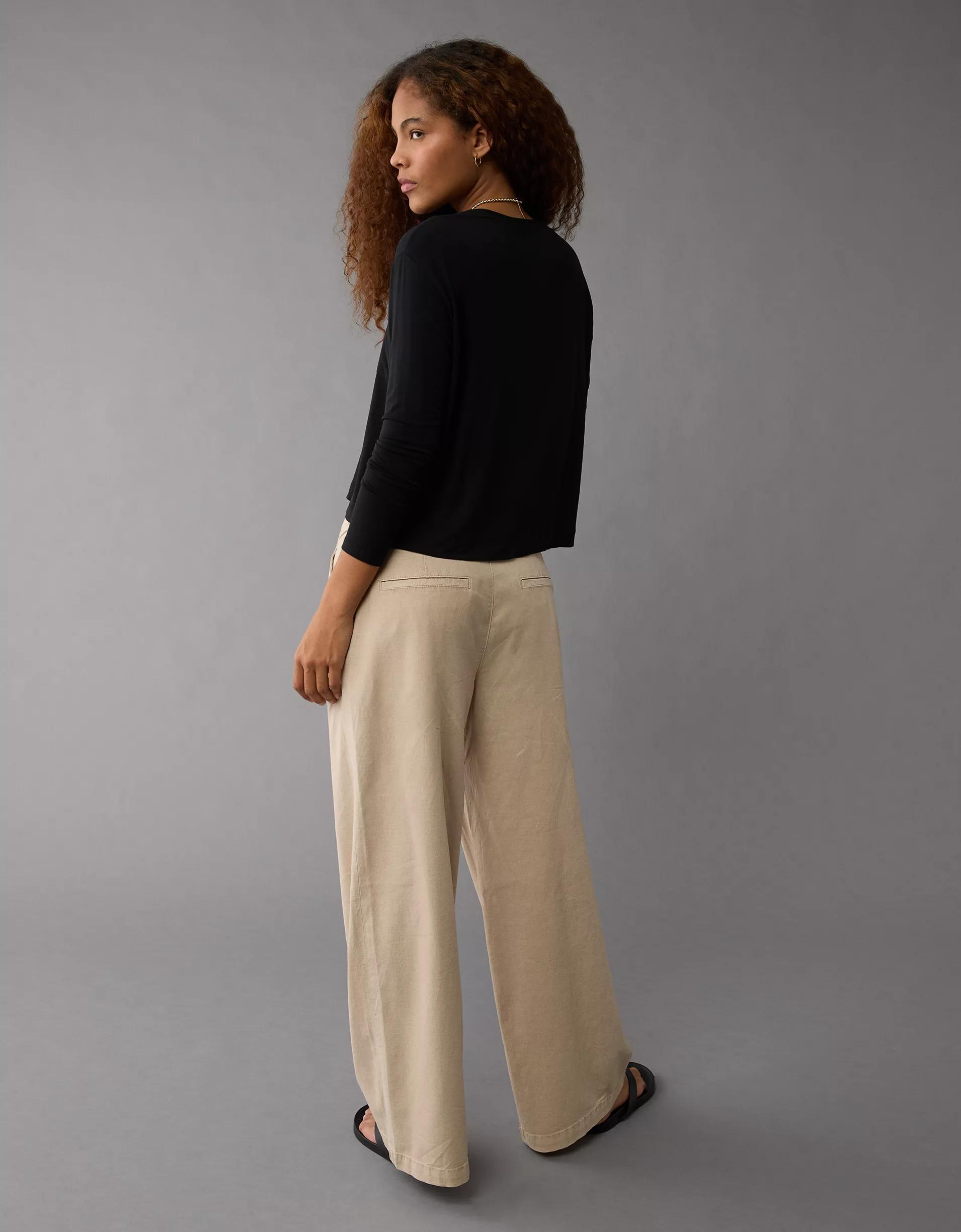 AE Soft & Sexy Long-Sleeve Pocket T-Shirt Product Image