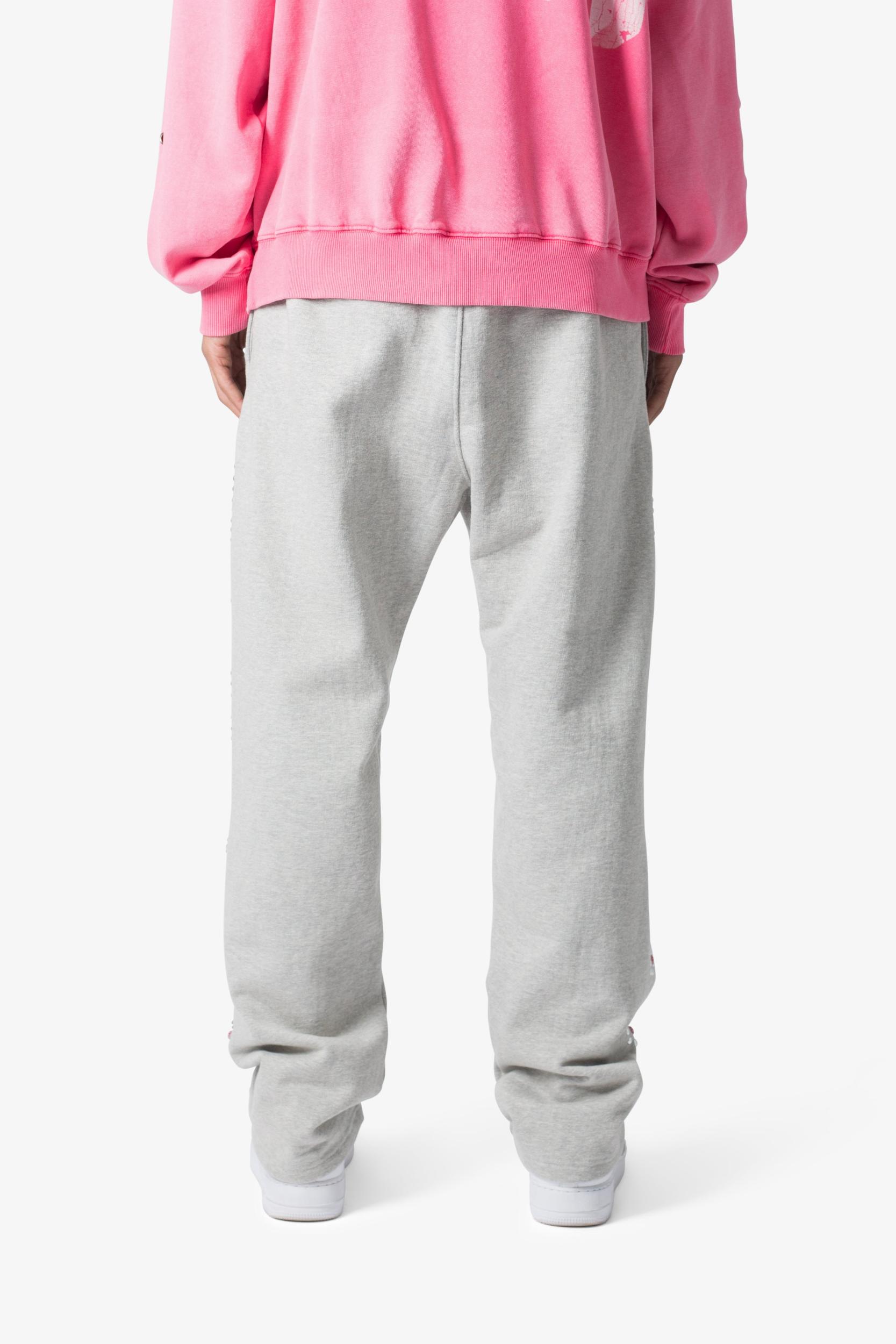 West Studded Sweatpants - Grey Product Image