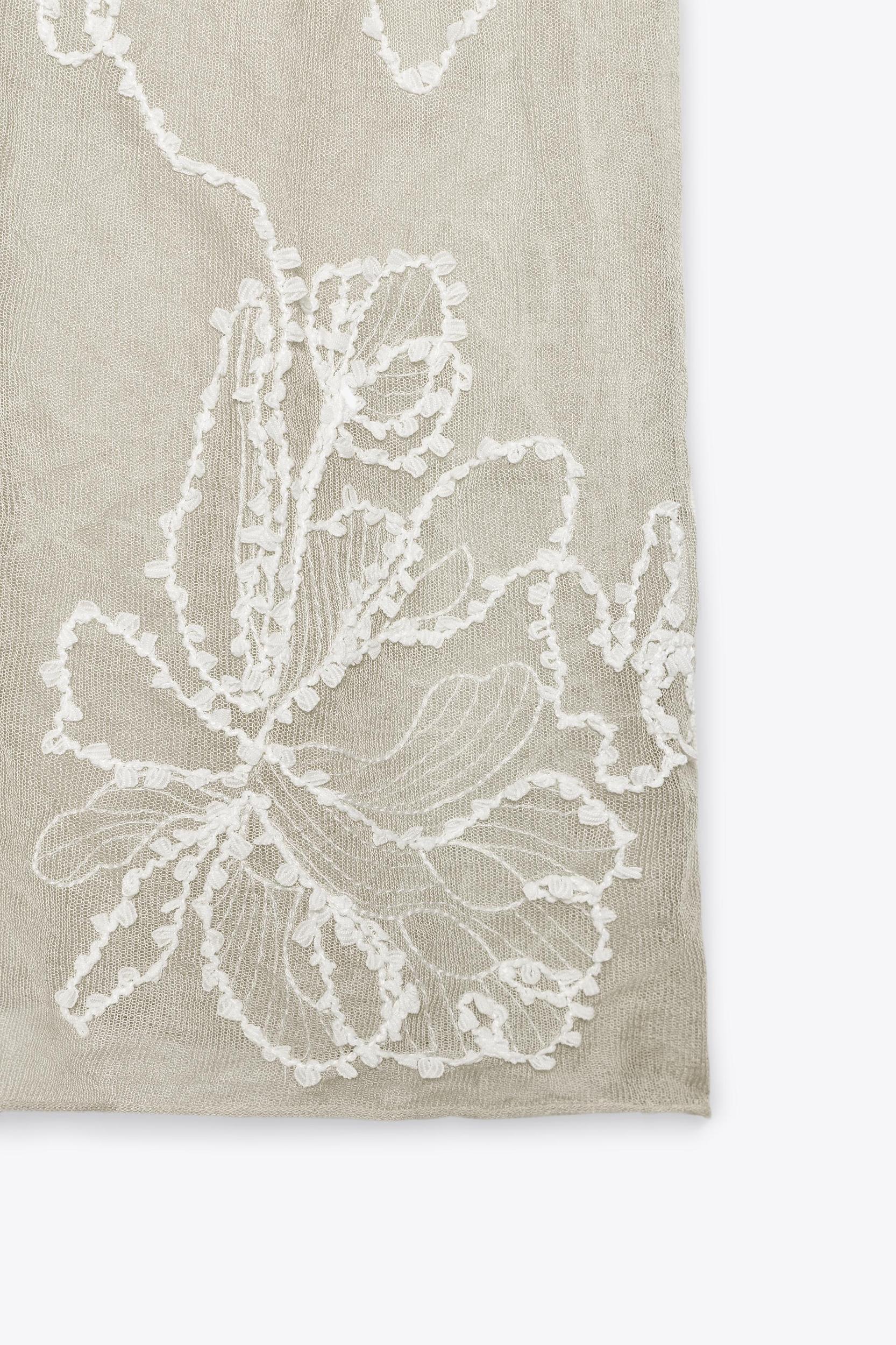 SEMI-SHEER STRUCTURED KNIT SKIRT Product Image